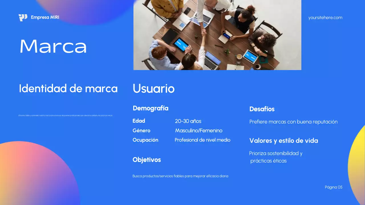 Plan de marketing Blue Modern