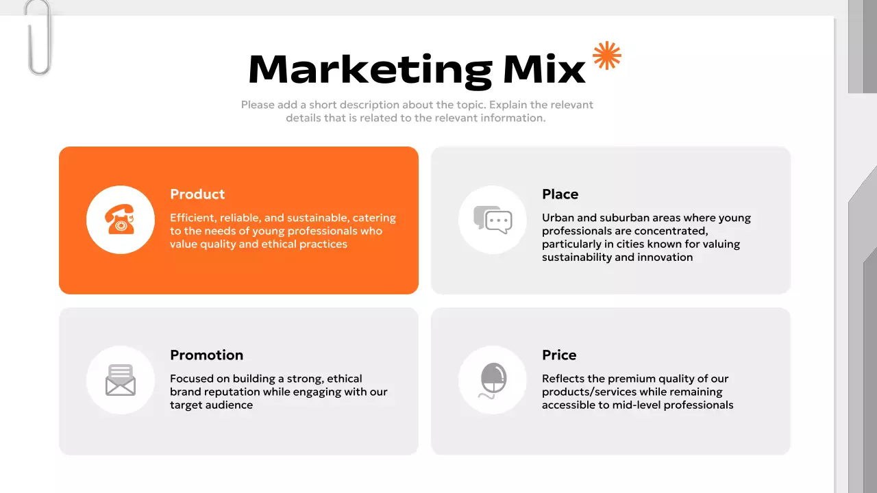 Orange Professional Marketing Plan Presentation