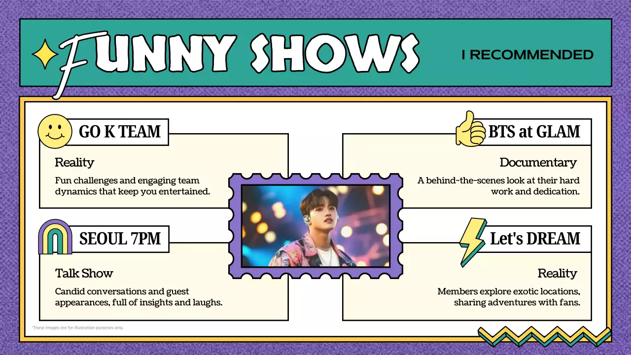 퍼플 레트로 팬 가이드 프레젠테이션