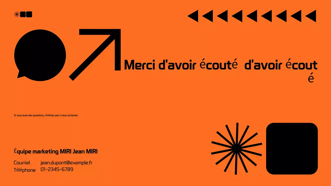 Proposition moderne de marketing des médias sociaux en noir et orange