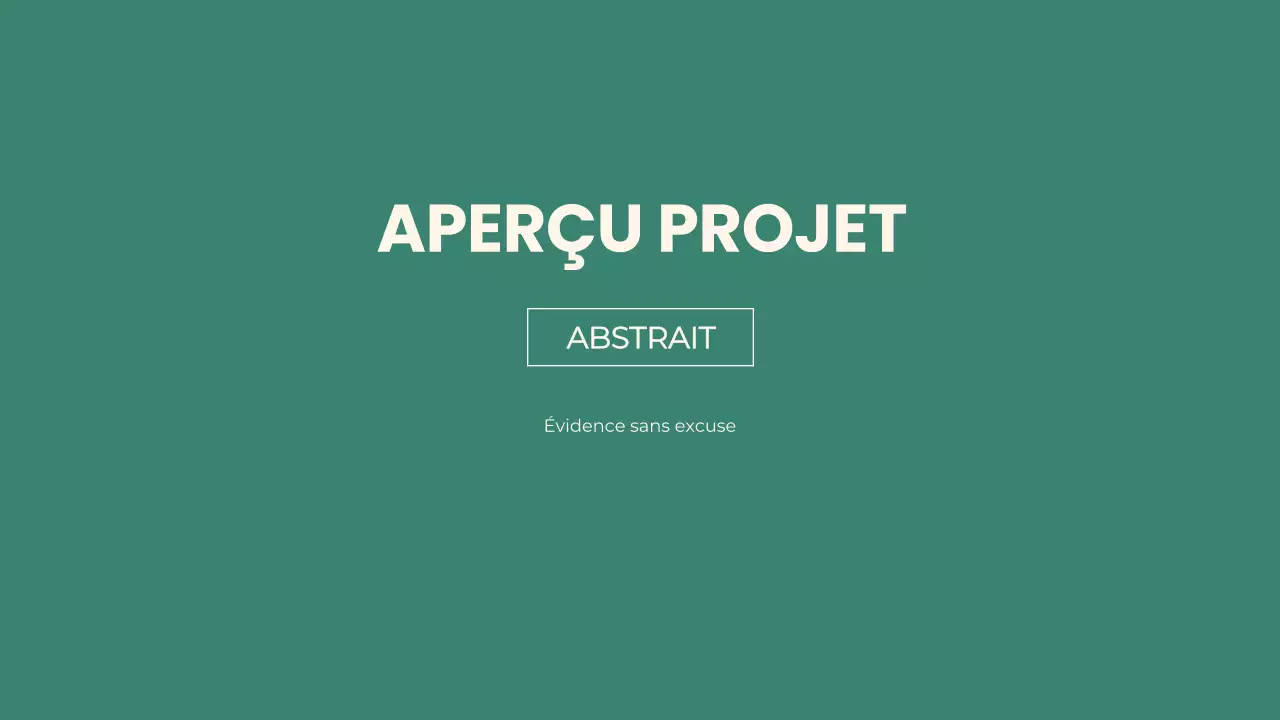 Présentation du projet du groupe Green Modern