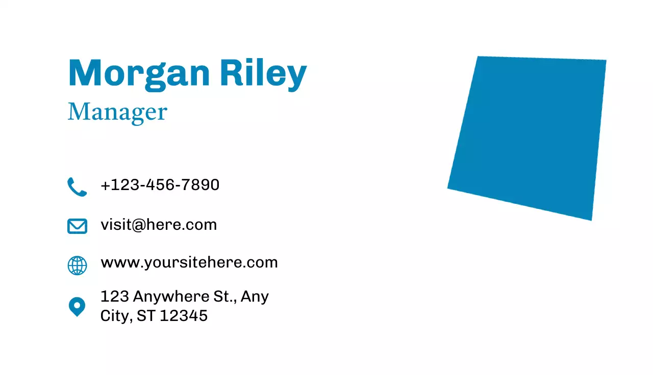 Blue Modern Business Card