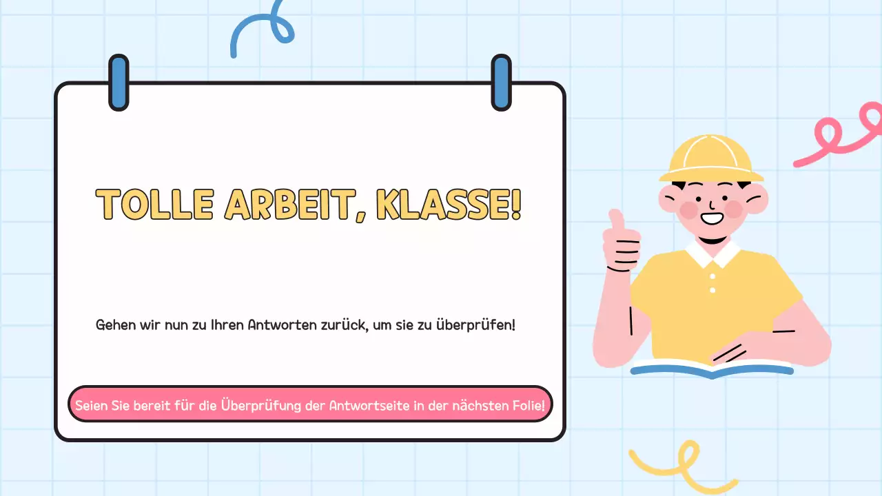 Gelbes Quiz für Schülerpräsentation