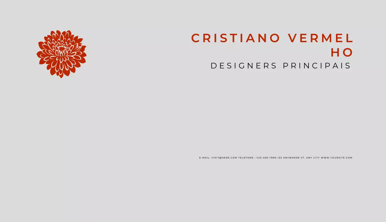 cartão de visita minimalista cinzento