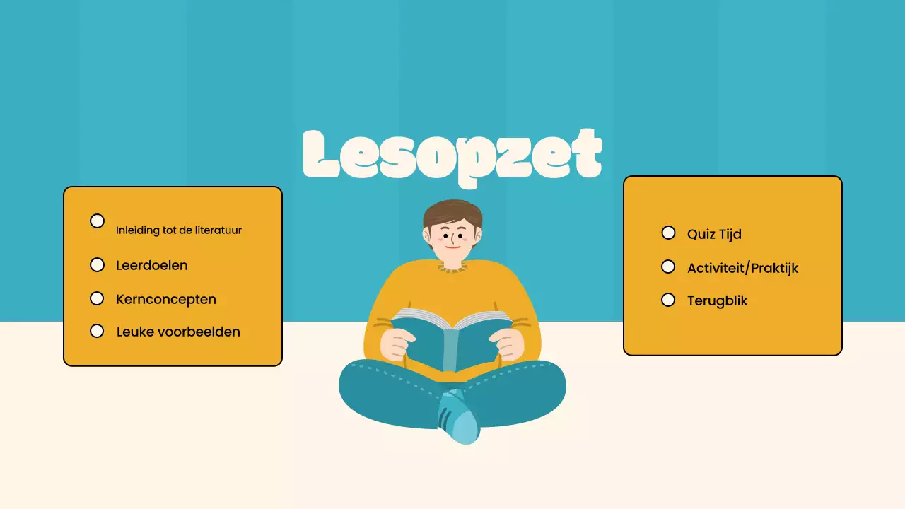 Cursus eenvoudige oranje literatuur