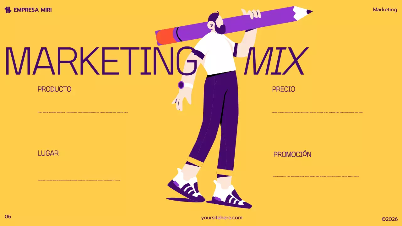 plan de marketing yellow modern