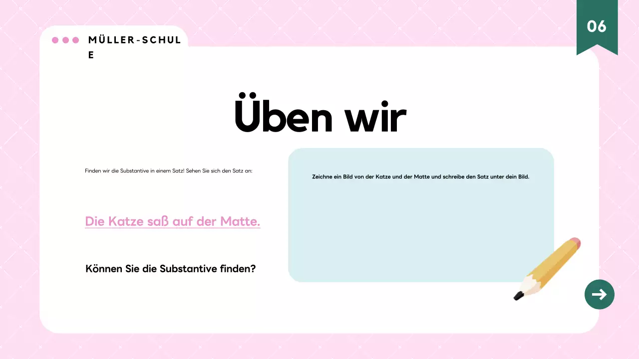 Pinke moderne Grammatik Unterrichtsmaterial