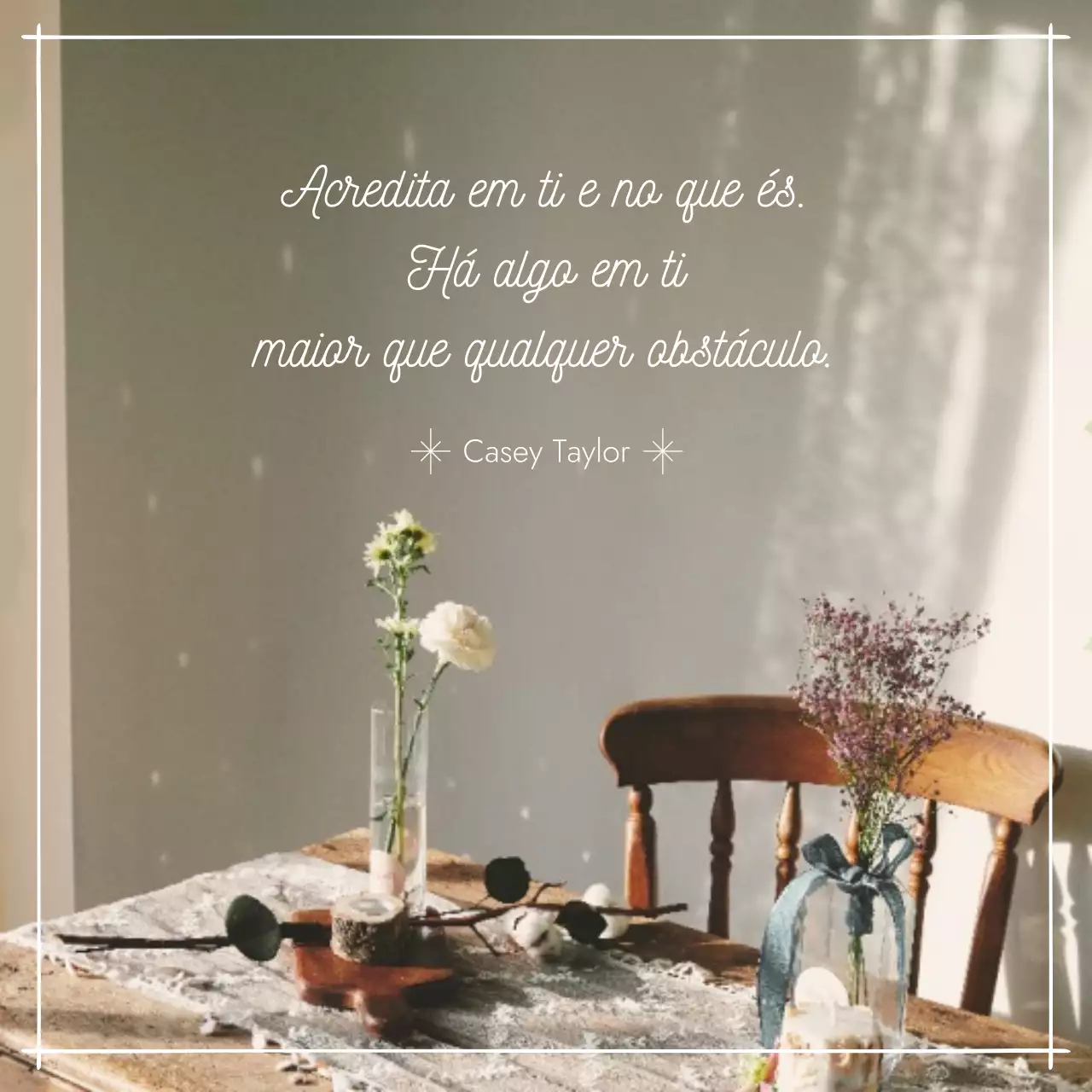 anúncio de motivação rústico bege