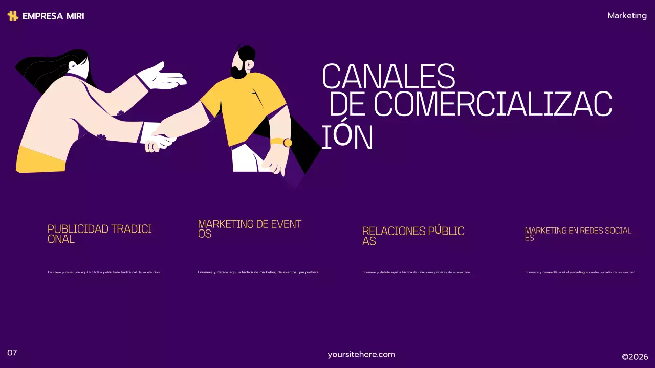 plan de marketing yellow modern