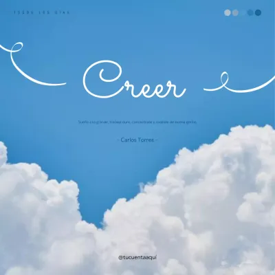 póster azul de inspiración elegante