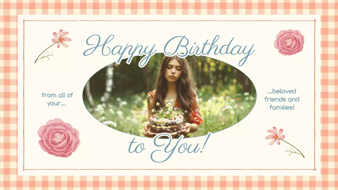 Pink Vintage Birthday Invitation Presentation