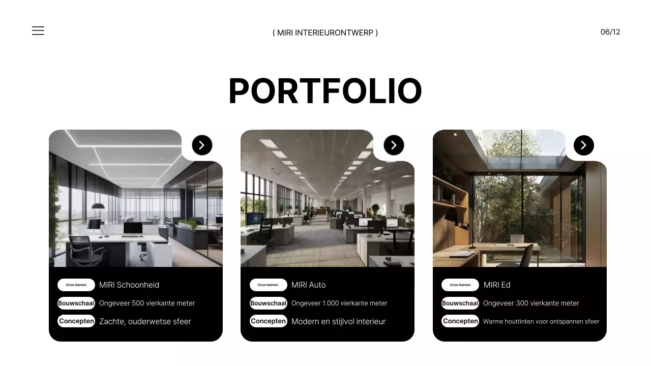 Een brand briefing voor een modern kantoorinterieur in zwart en wit