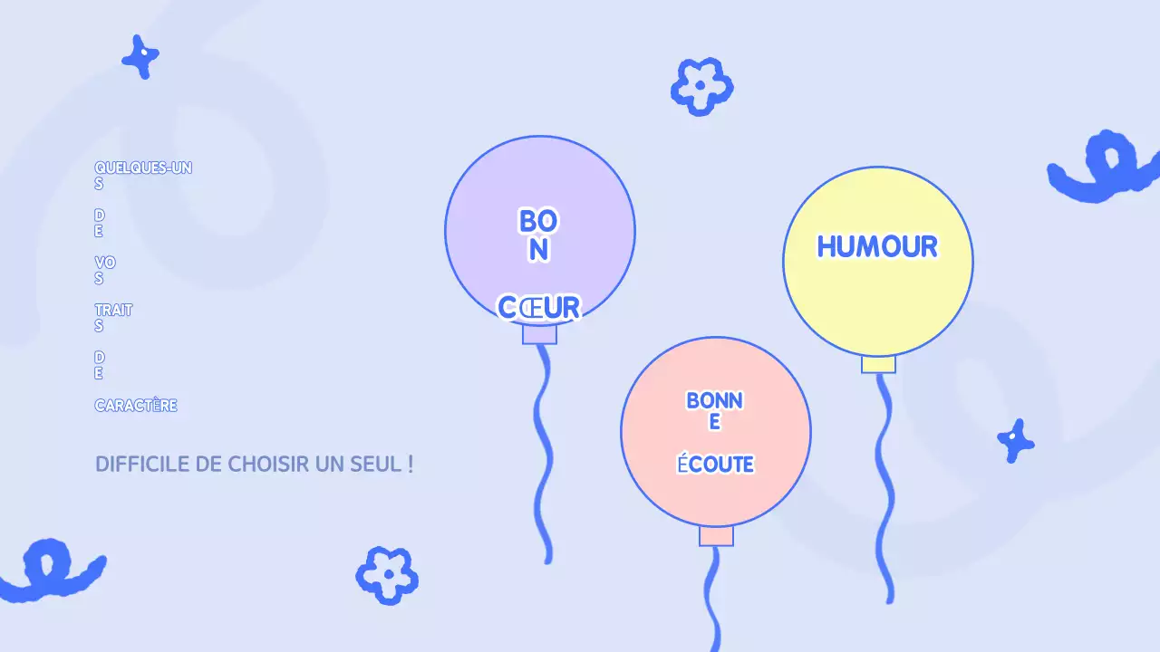 Présentation d'anniversaire enjouée bleue