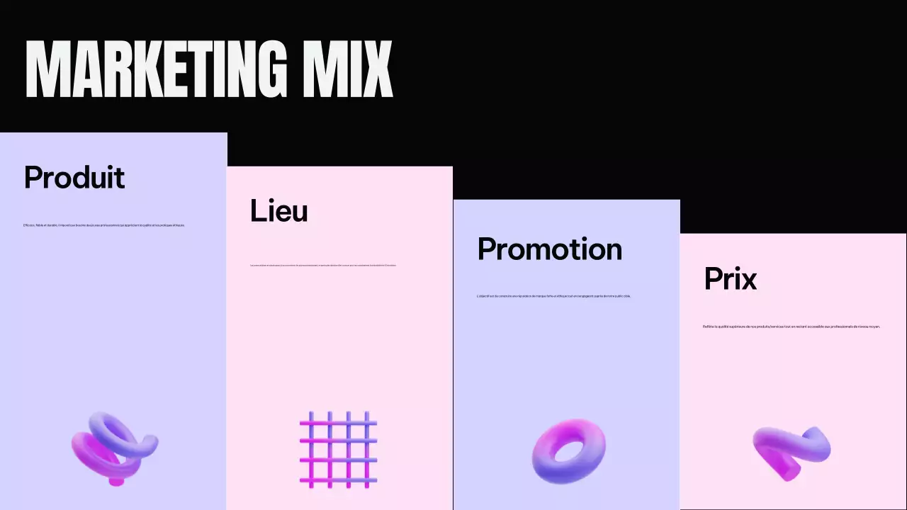 Plan de marketing moderne noir