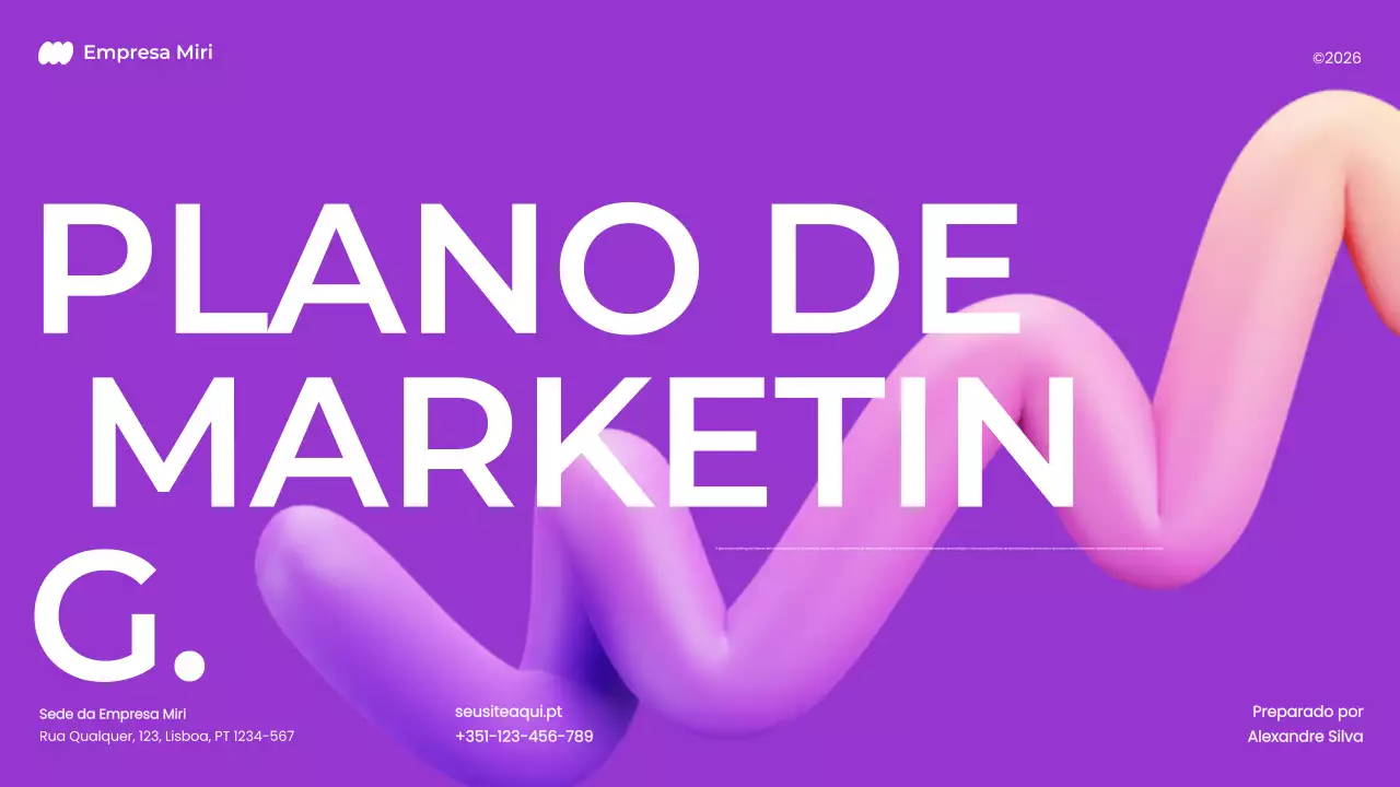 plano de marketing 3d moderno e arrojado