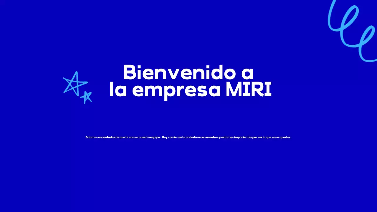 blue modern employee onboarding presentation