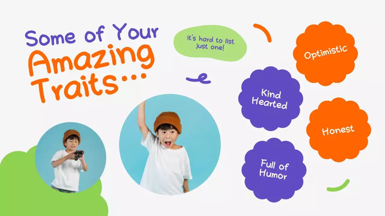 Orange Playful Birthday Card Presentation