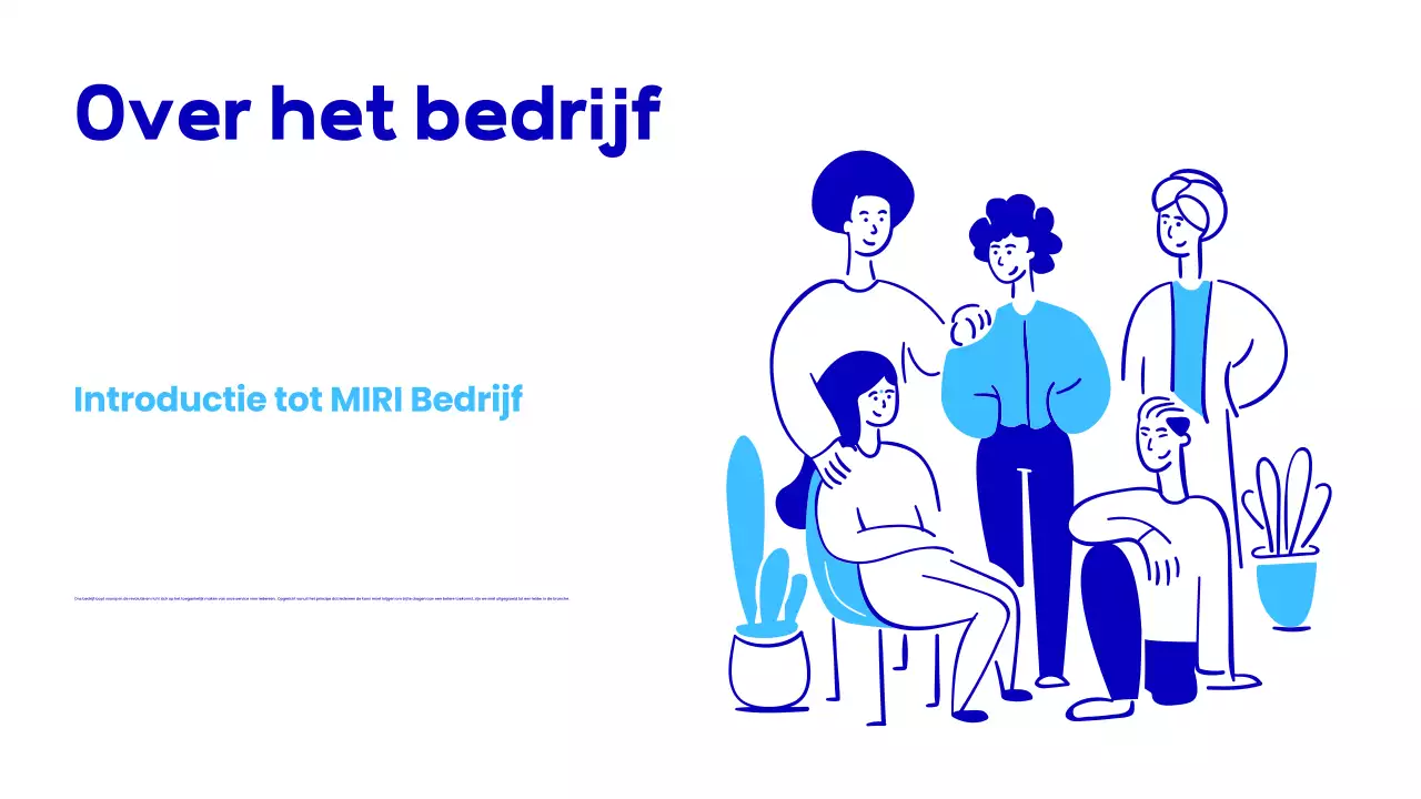 blauwe moderne inwerkpresentatie voor werknemers