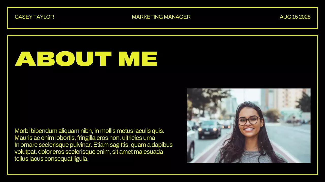 Yellow Retro Portfolio Presentation