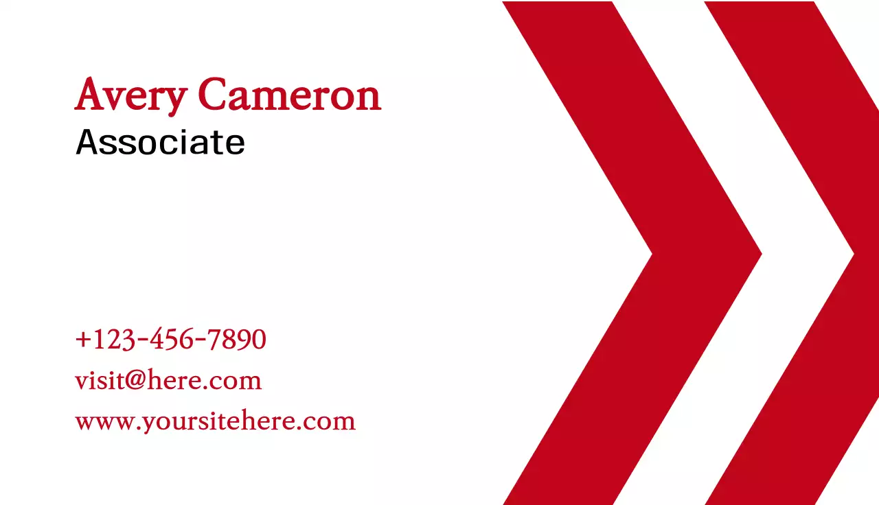 Red Modern Business Card