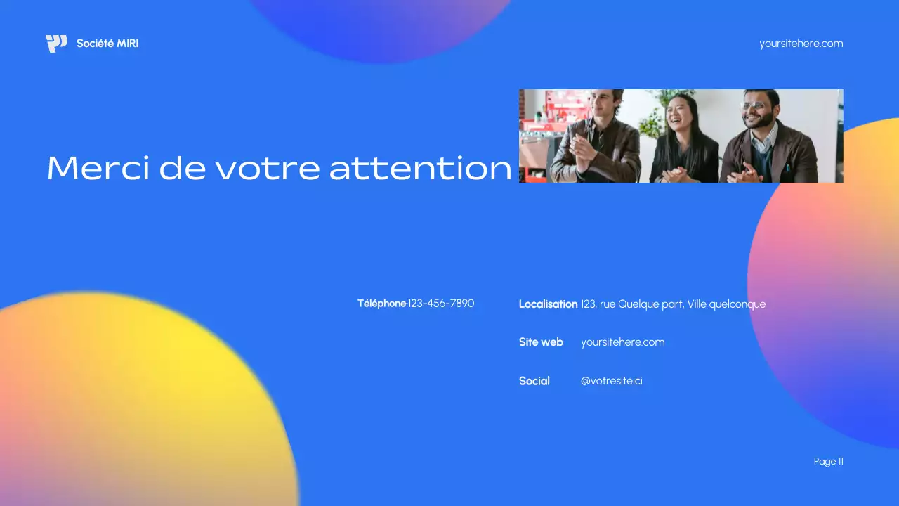 Plan de marketing moderne bleu