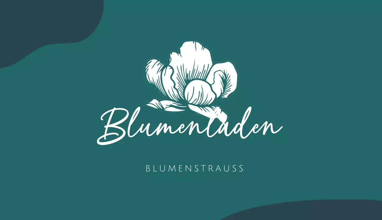 Minimal-Visitenkarte in Petrol