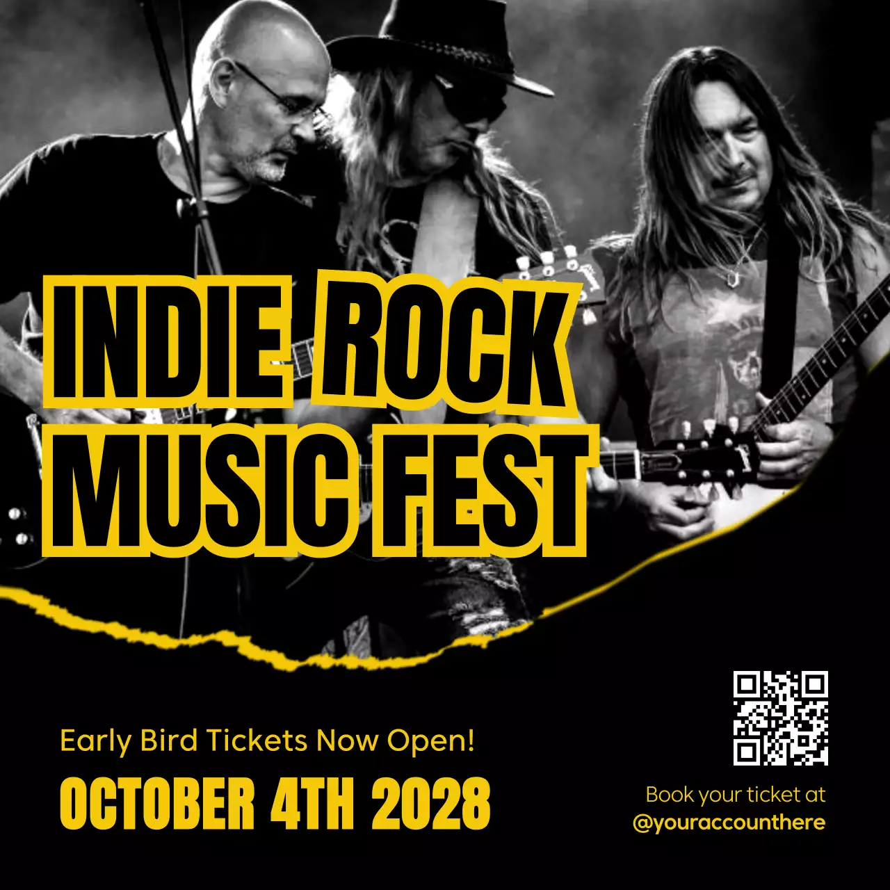 Black Retro Music Promotion Social Media Post