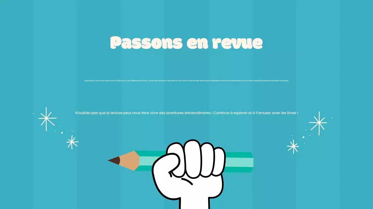 Cours de littérature simple sur l'orange