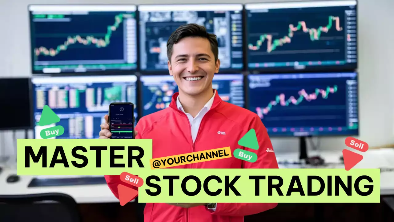 Red Modern Stock Trading Advertisement YouTube Thumbnail