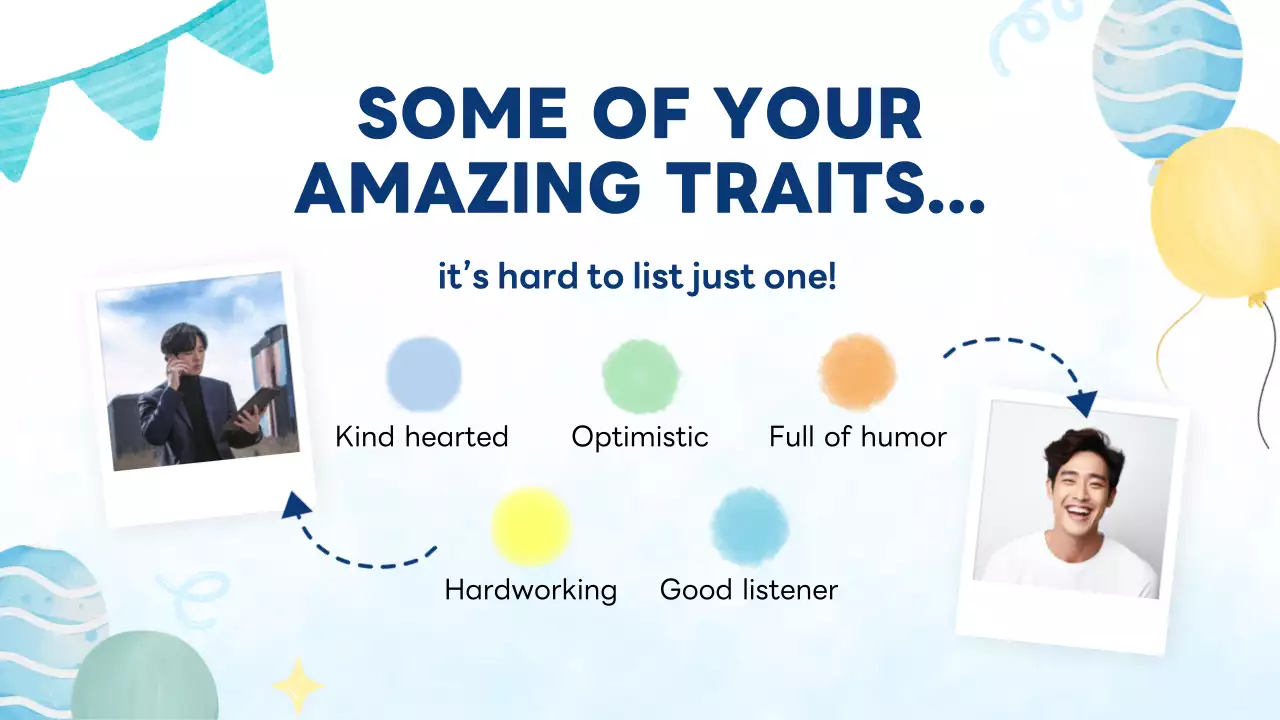 Blue Minimal Birthday Invitation Presentation