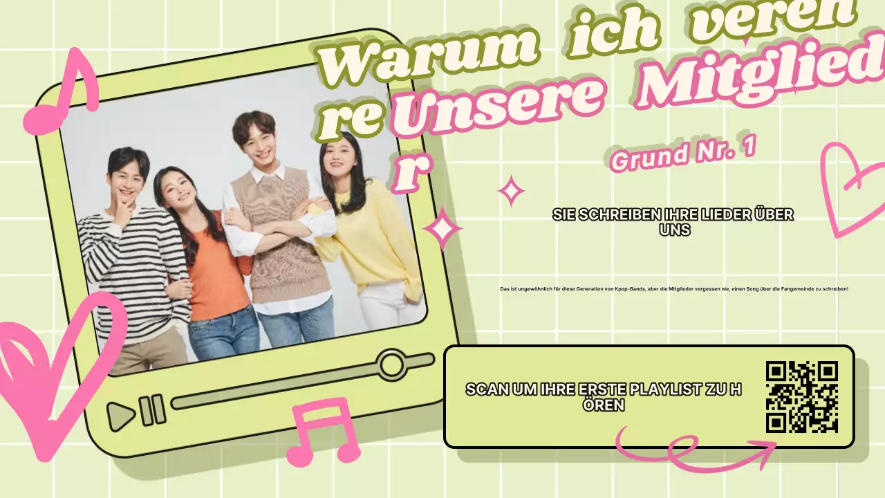 Blau Rosa Trendy Fandom Präsentation