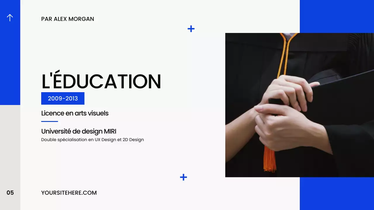 Portfolio créatif moderne bleu