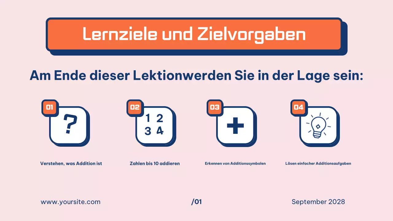 blue simple math class guide Präsentation