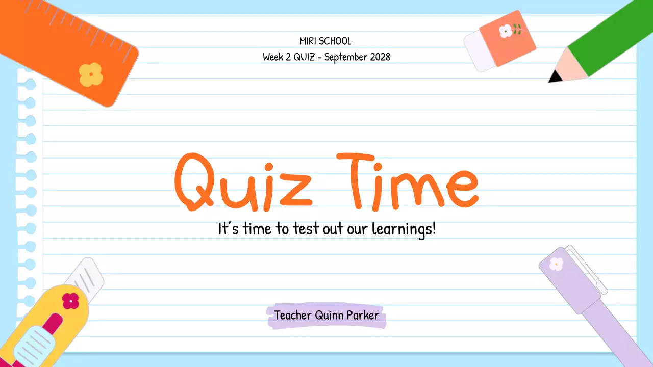 Orange Simple Quiz Announcement Presentation