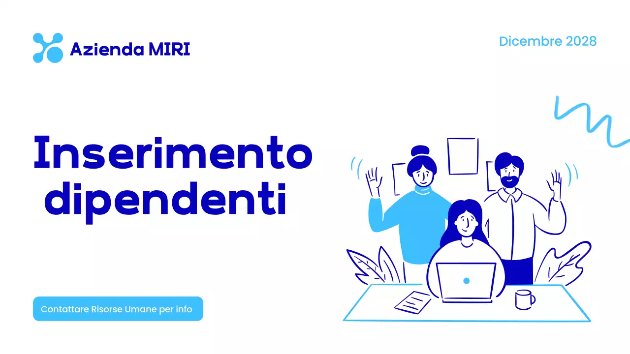 presentazione di onboarding dei dipendenti blu moderno