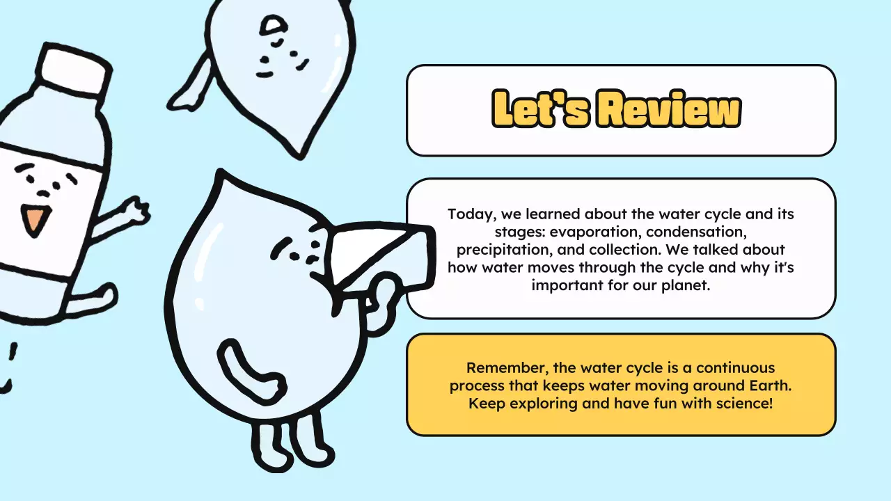 Blue Yellow class materials science cartoon water illustration