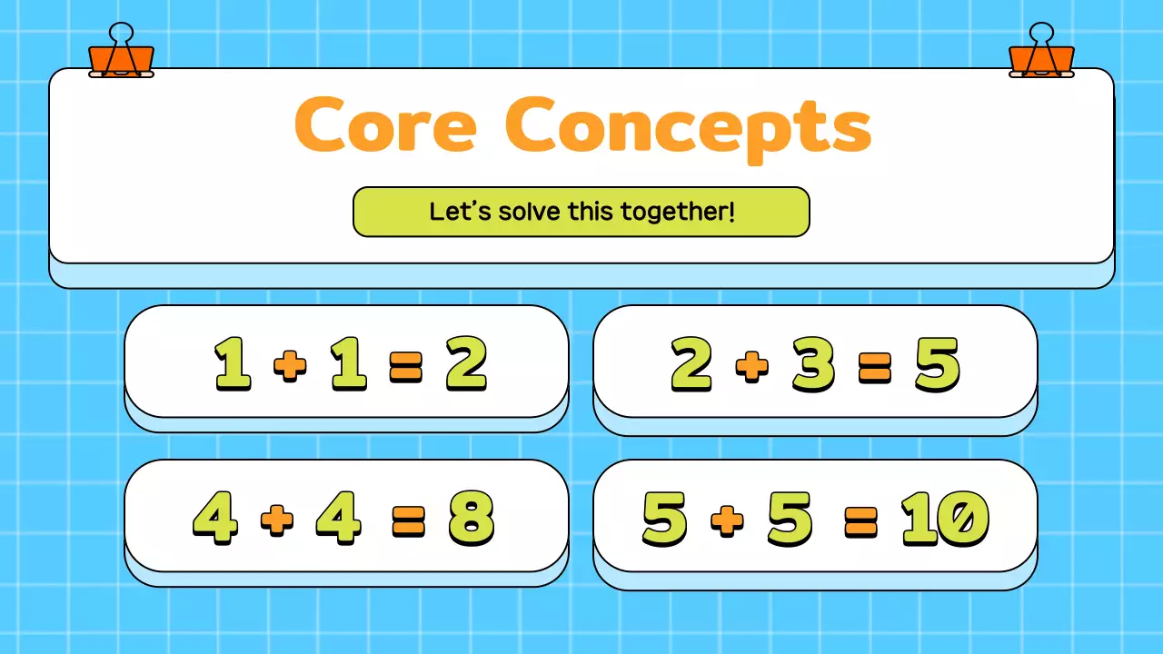 Blue Simple Math Course Presentation