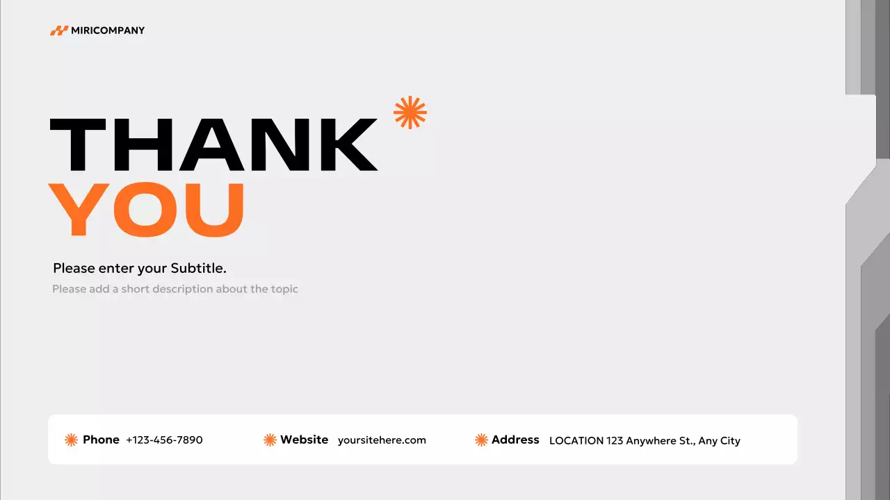 Orange Professional Marketing Plan Presentation