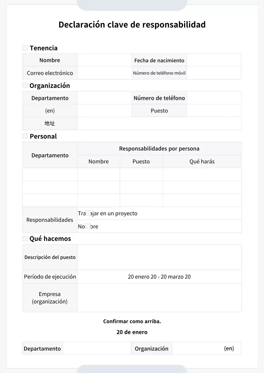 Descripción de la documentación por defecto en blanco