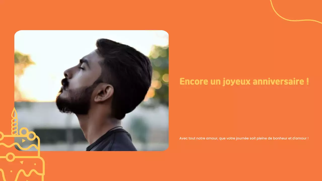 présentation simple de l'anniversaire d'orange