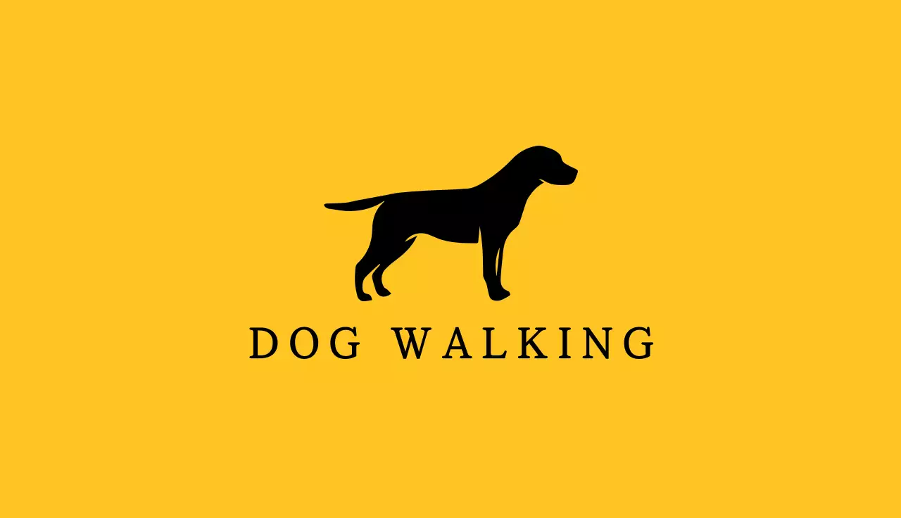 Yellow Simple Dog Business Card