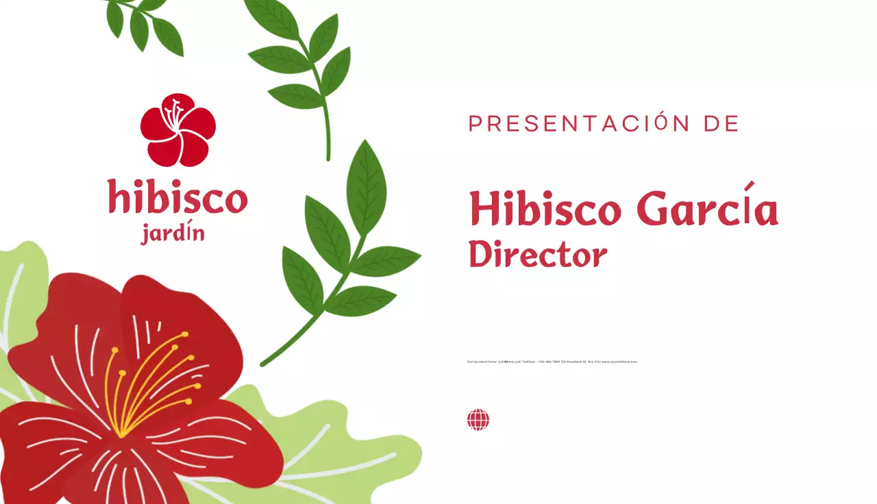 tarjeta de visita floral roja