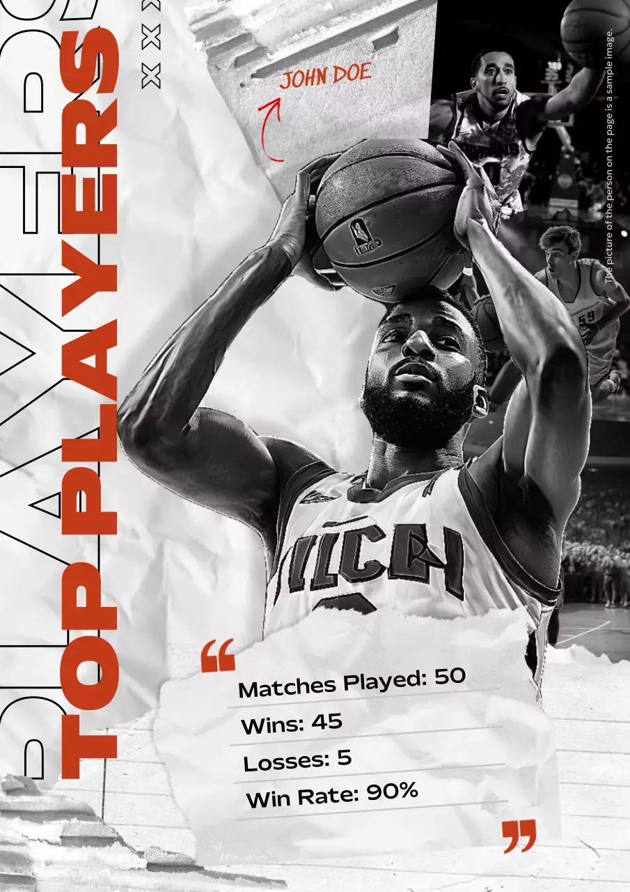 Orange Retro Basketball Promotion Poster