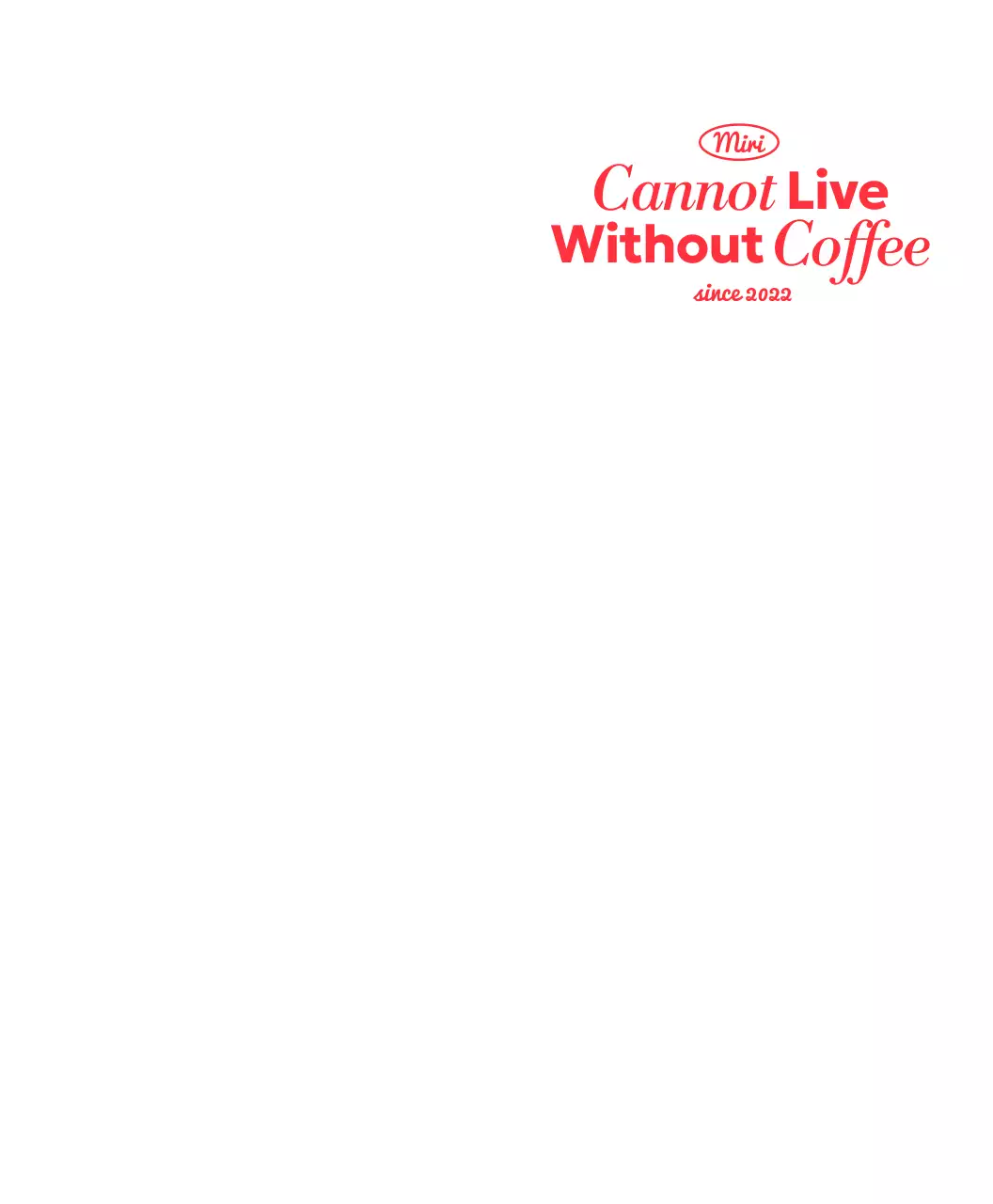 흰색 모던 커피 홍보