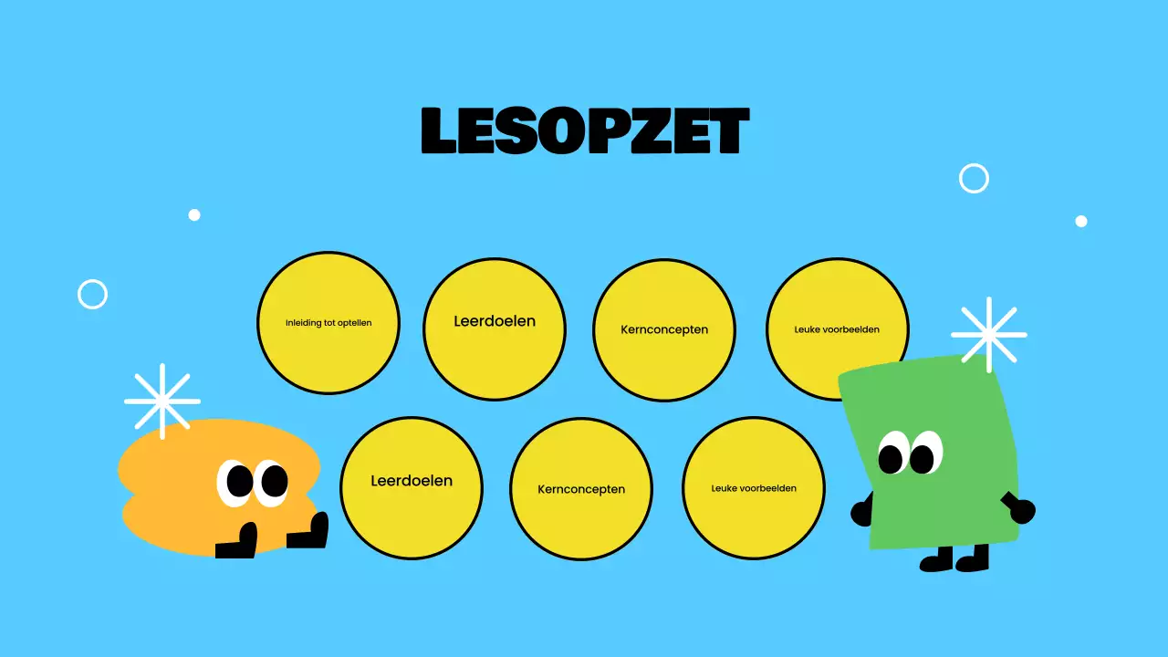 Gele speelse basisweergave voor optellen