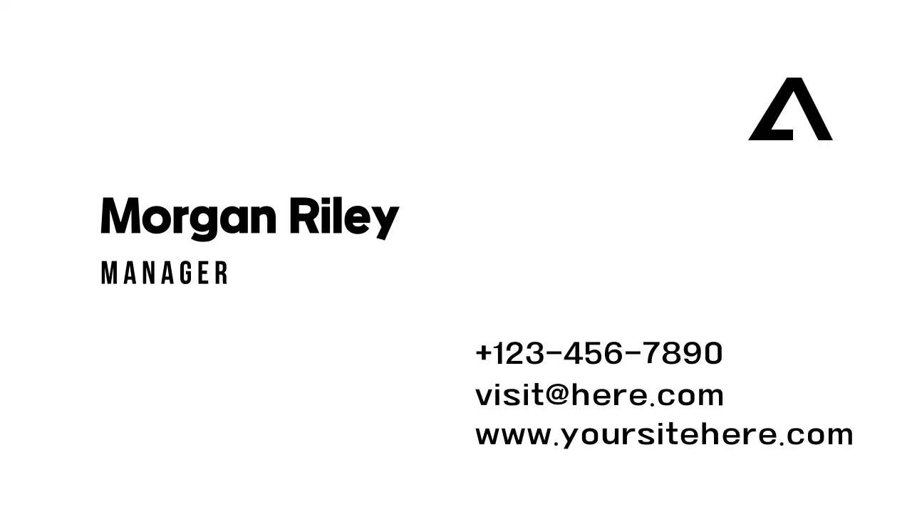 Black Minimal Business Card