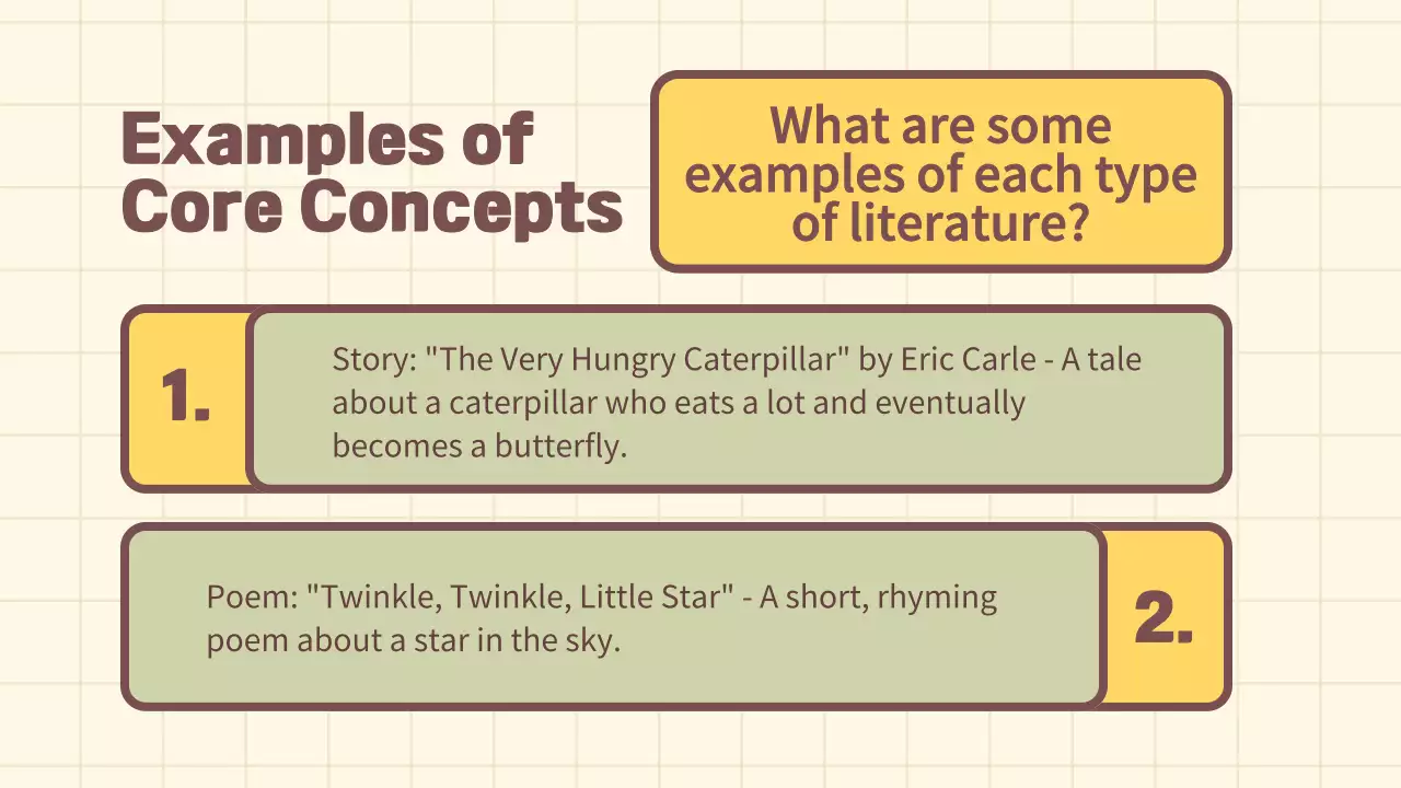 Bài thuyết trình khóa học Văn học đơn giản màu be