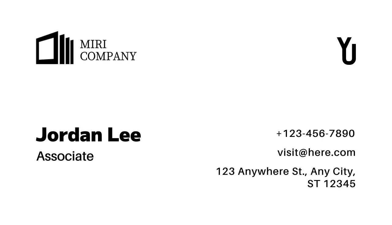 White Simple Business Card