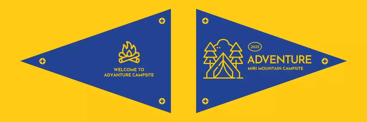 일러스트 아이콘을 활용한 캠프장 디자인