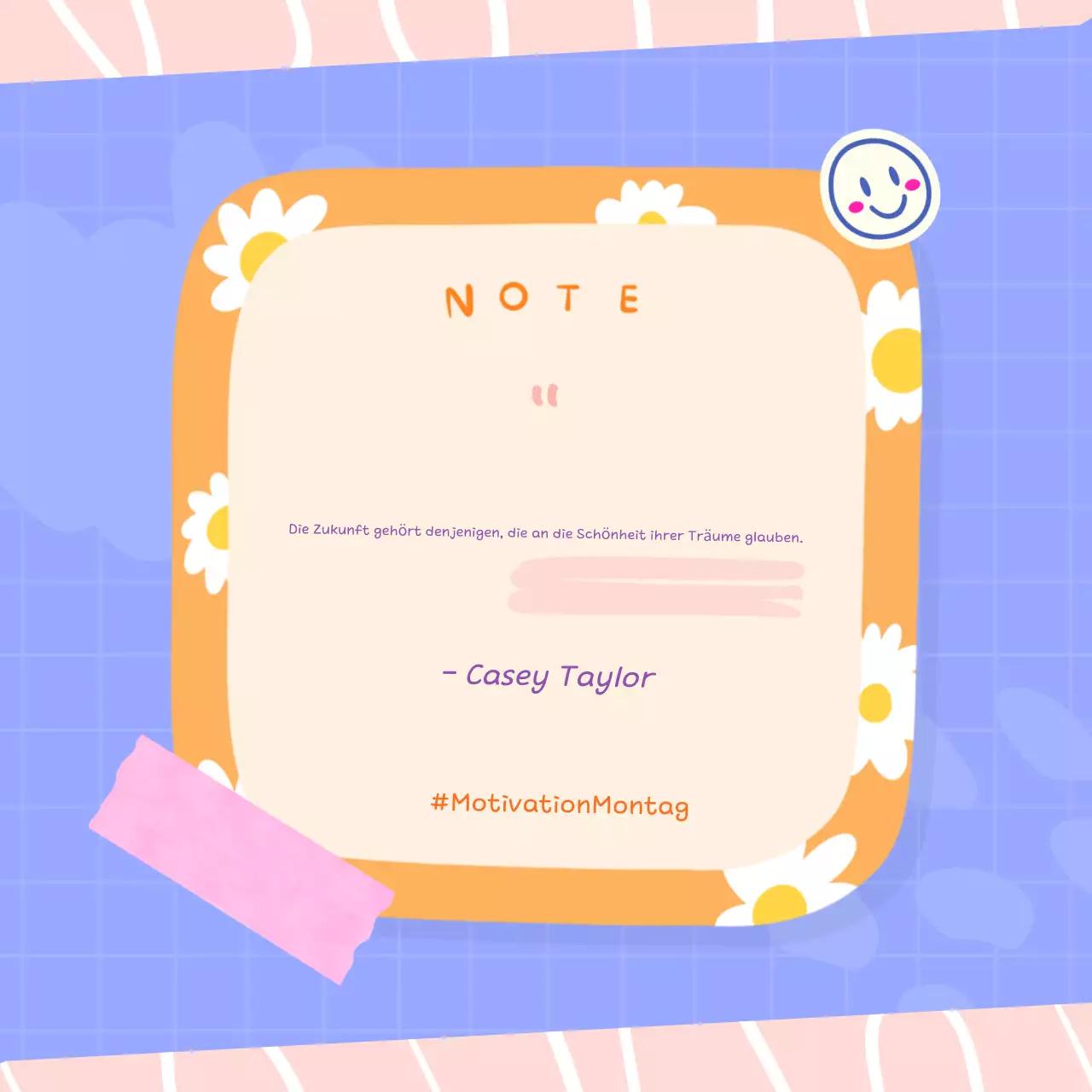 lila ästhetische Motivation Ankündigung